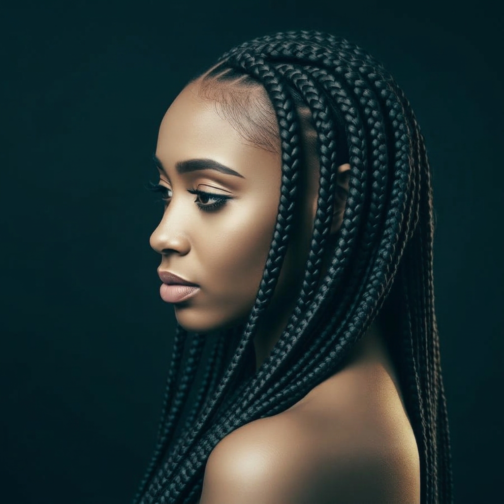 Knotless braids, gezet in één sessie